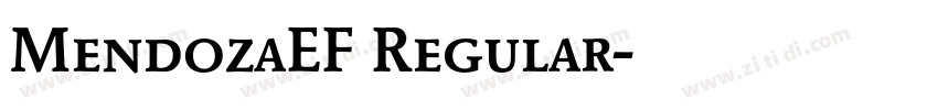 MendozaEF Regular字体转换